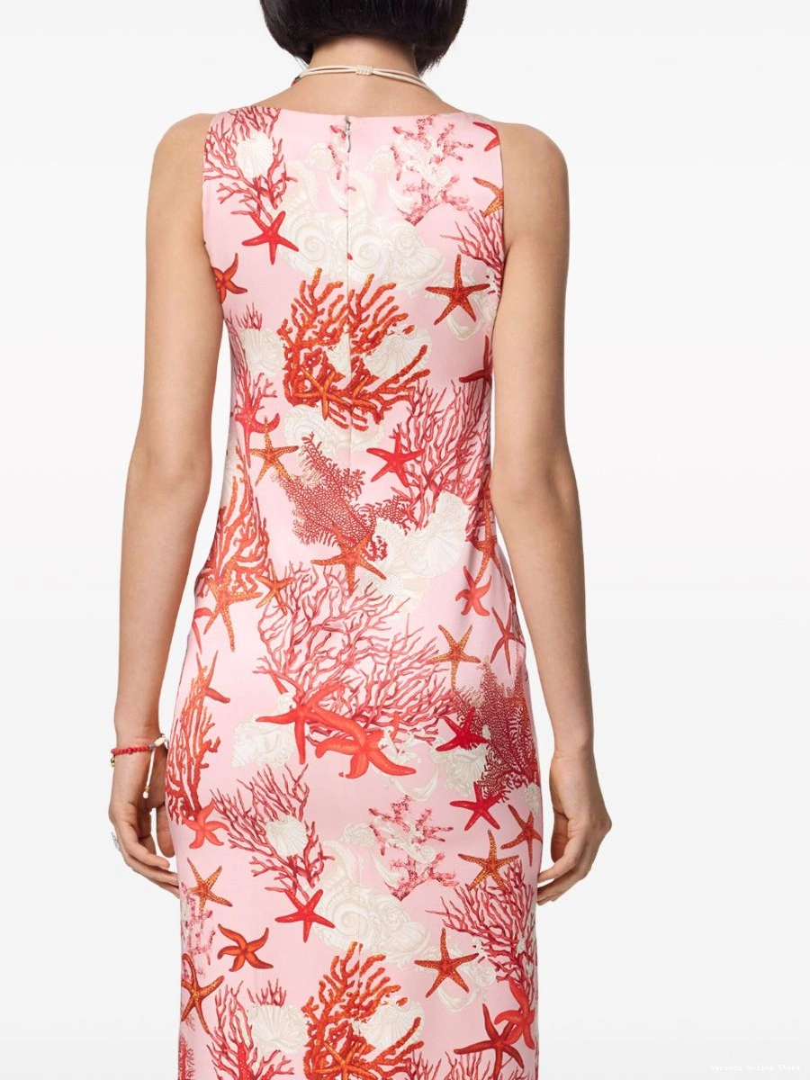 Cheap Versace dress Barocco Sea slip Women silk 0715